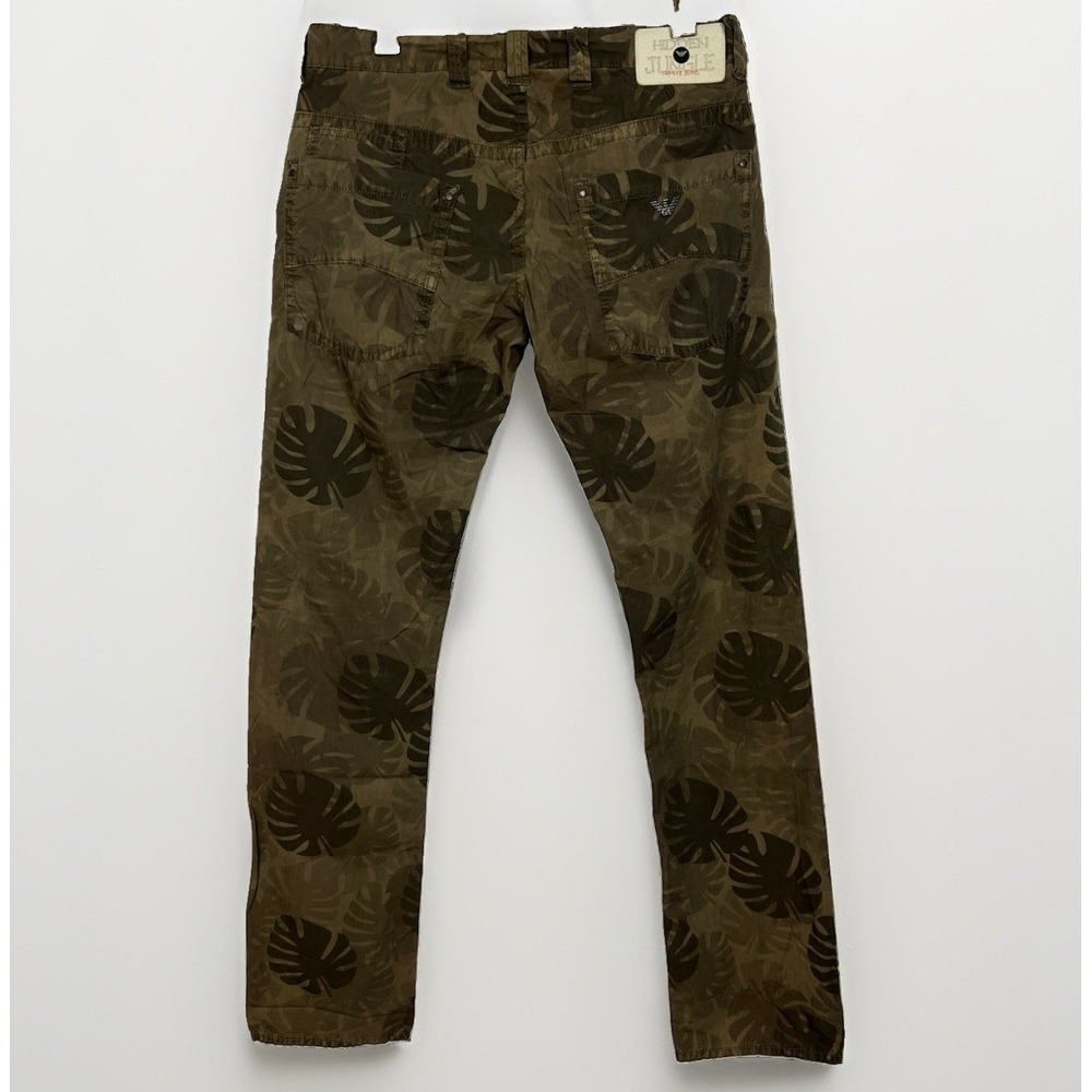 Vintage Armani Jeans Hidden Jungle Leaf Camo Pants Mens 32 Green Giorgio J08MK